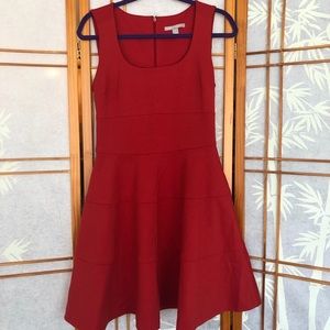 Red, A-line cocktail dress
